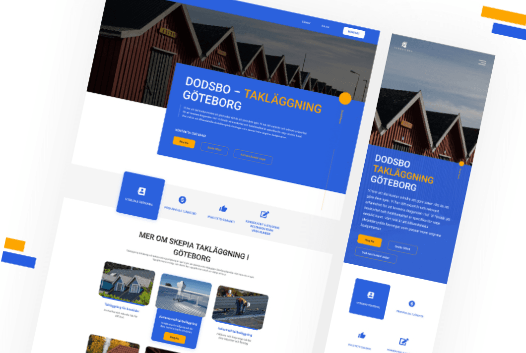 Dodsbö Takläggning Website design